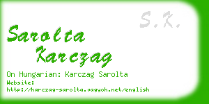 sarolta karczag business card
